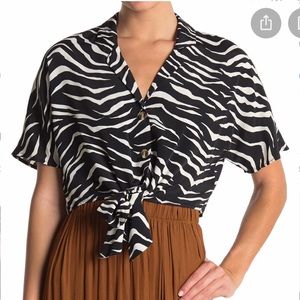 Top Shop zebra shirt